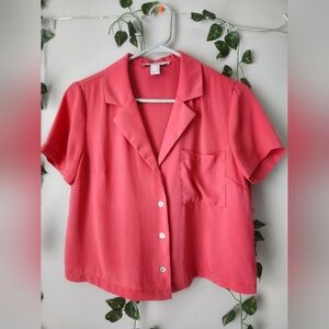 Forever 21 Short-Sleeve Button-Down Collared Shirt